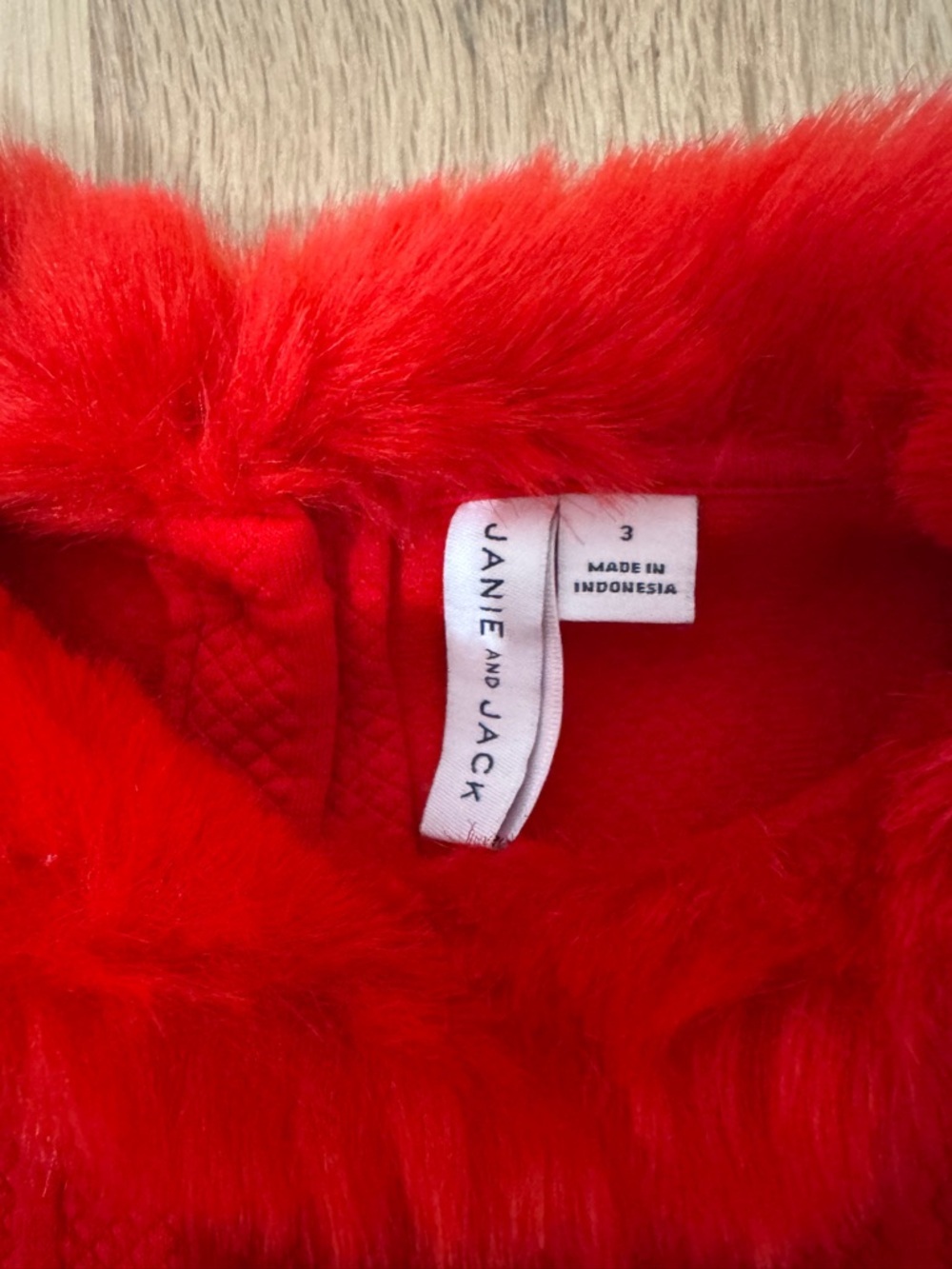 Janie and Jack Red Faux-Fur Collar Fit & Flare Dress - Picture 2 of 2